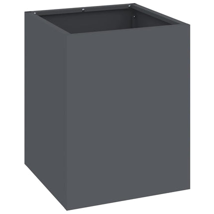 Trädgårdsplanterare Antracit 32 x 32 x 40 cm Kallvalsat stål