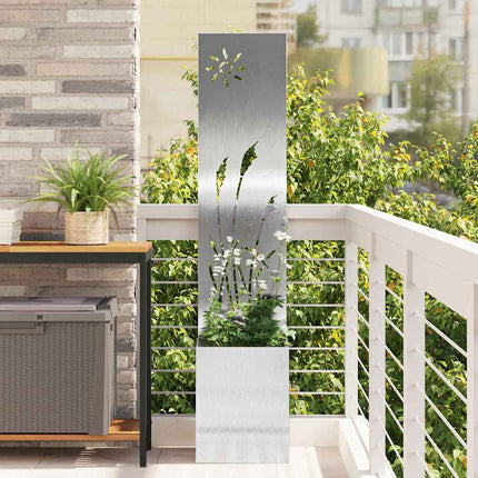 Trädgårds integritetsskärm Silver 32 x 150 cm Galvaniserat stål