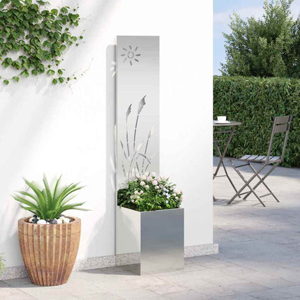 Trädgårds integritetsskärm Silver 32 x 150 cm Galvaniserat stål