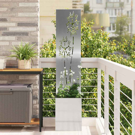 Trädgårds integritetsskärm Silver 32 x 150 cm Galvaniserat stål