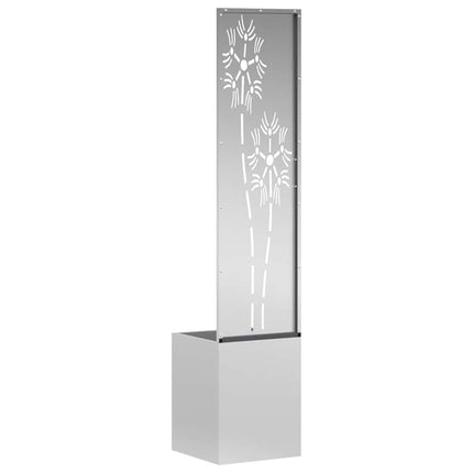 Trädgårds integritetsskärm Silver 32 x 150 cm Galvaniserat stål