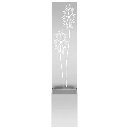 Trädgårds integritetsskärm Blommor Silver 32 x 32 x 150 cm