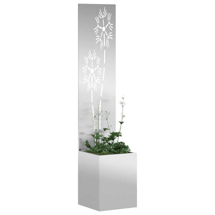 Trädgårds integritetsskärm Silver 32 x 150 cm Galvaniserat stål