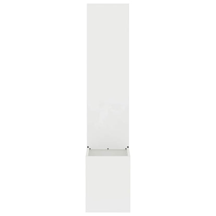 Trädgårds integritetsskärm Vit 32 x 150 cm Kallvalsat stål