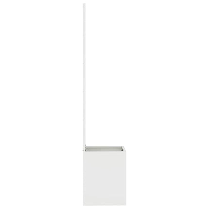 Trädgårds integritetsskärm Vit 32 x 150 cm Kallvalsat stål