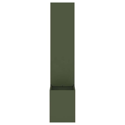 Trädgårds integritetsskärm Olivgrön 32 x 150 cm Kallvalsat stål