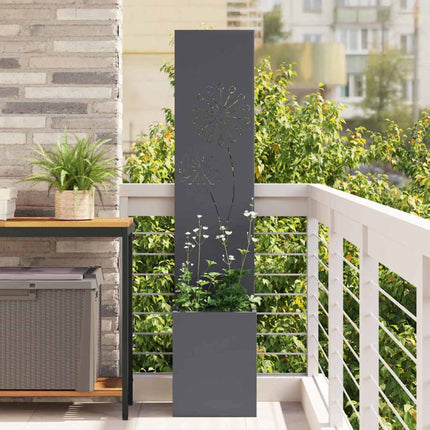Trädgårds integritetsskärm Antracit 32 x 150 cm Kallvalsat stål