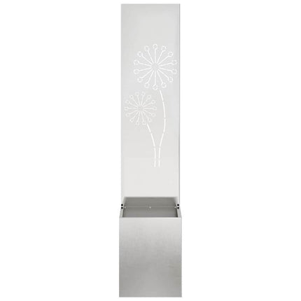 Trädgårds integritetsskärm Silver 32 x 150 cm Rostfritt stål