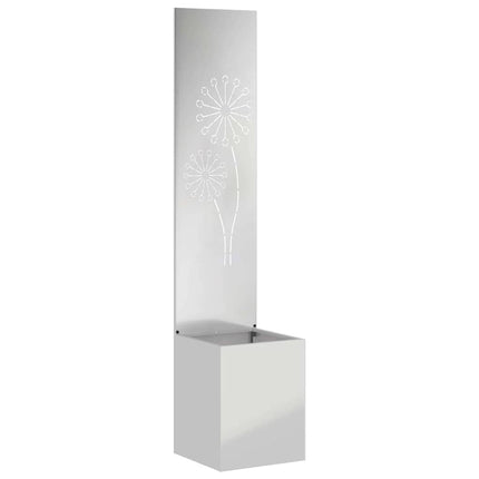 Trädgårds integritetsskärm Silver 32 x 150 cm Galvaniserat stål
