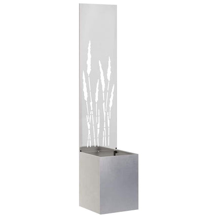 Trädgårds integritetsskärm Silver 32 x 150 cm Rostfritt stål