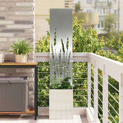 Trädgårds integritetsskärm Silver 32 x 150 cm Galvaniserat stål