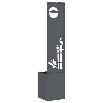 Trädgårds integritetsskärm Antracit 32 x 150 cm Kallvalsat stål