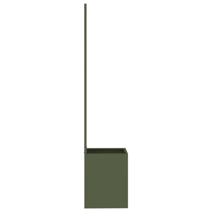 Trädgårds integritetsskärm Olivgrön 32 x 150 cm Kallvalsat stål
