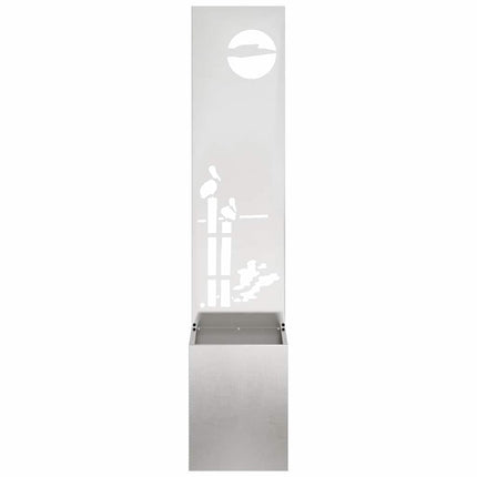 Trädgårds integritetsskärm Silver 32 x 150 cm Rostfritt stål