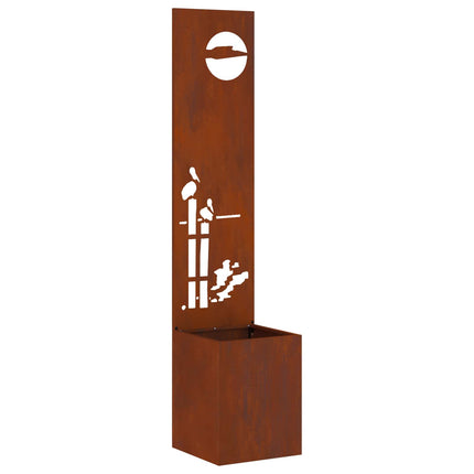 Trädgårds integritetsskärm Rostig 32 x 150 cm cortenstål