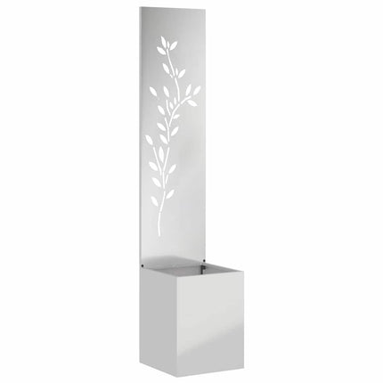 Trädgårds integritetsskärm Blommor Silver 32 x 32 x 150 cm