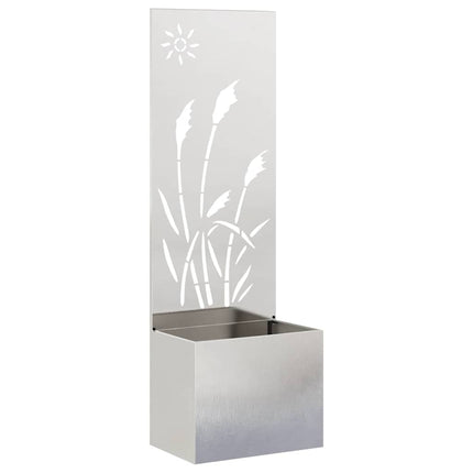 Trädgårds integritetsskärm Silver 50 x 150 cm Rostfritt stål