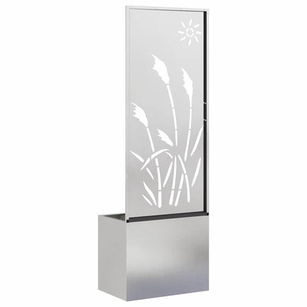 Trädgårds integritetsskärm Silver 50 x 150 cm Rostfritt stål