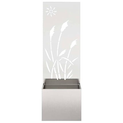 Trädgårds integritetsskärm Silver 50 x 150 cm Rostfritt stål