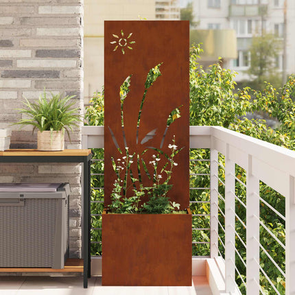 Trädgårds integritetsskärm Rostig 50 x 32 x 150 cm cortenstål
