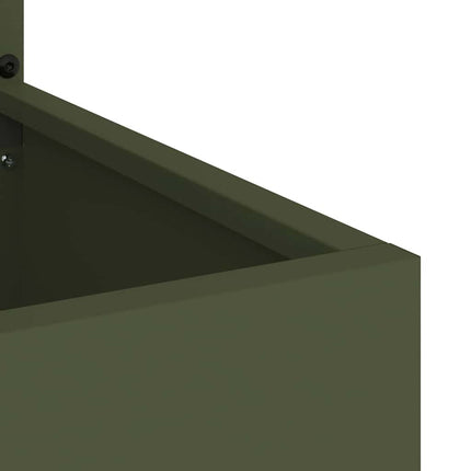 Trädgårds integritetsskärm Olivgrön 50 x 140 cm Kallvalsat stål