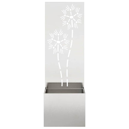 Trädgårds integritetsskärm Silver 50 x 150 cm Rostfritt stål