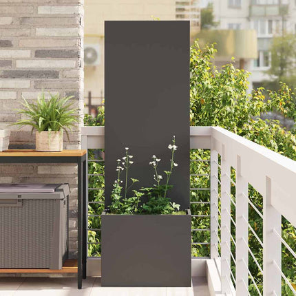 Trädgårds integritetsskärm Svart 50 x 150 cm Kallvalsat stål