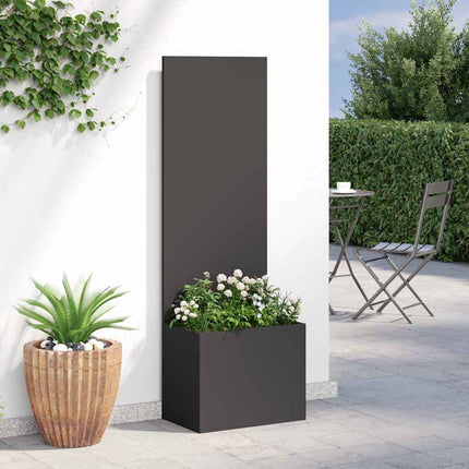 Trädgårds integritetsskärm Svart 50 x 150 cm Kallvalsat stål