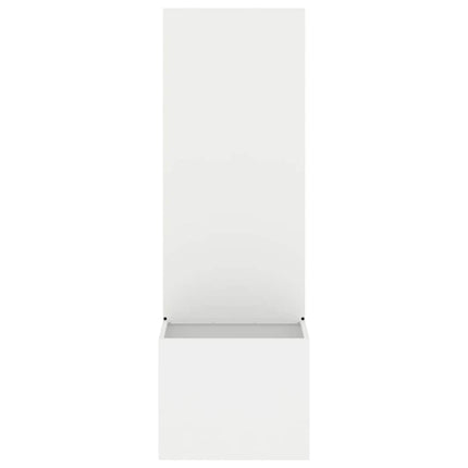 Trädgårds integritetsskärm Vit 50 x 32 x 150 cm Kallvalsat stål