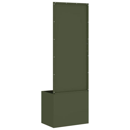 Trädgårds integritetsskärm Olivgrön 50 x 150 cm Kallvalsat stål