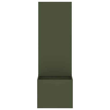 Trädgårds integritetsskärm Olivgrön 50 x 150 cm Kallvalsat stål