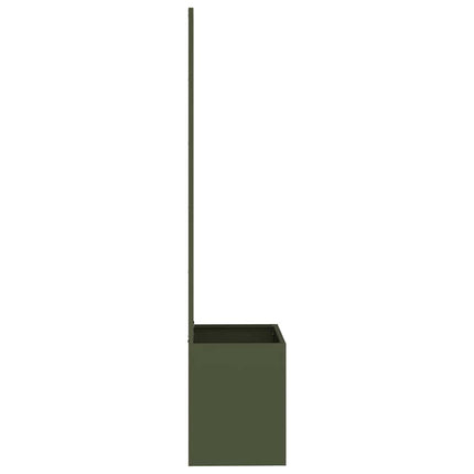 Trädgårds integritetsskärm Olivgrön 50 x 150 cm Kallvalsat stål