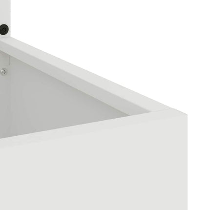 Trädgårds integritetsskärm Vit 50 x 150 cm Kallvalsat stål