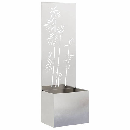 Trädgårds integritetsskärm Silver 50 x 150 cm Rostfritt stål