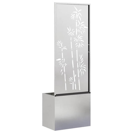 Trädgårds integritetsskärm Silver 50 x 150 cm Rostfritt stål