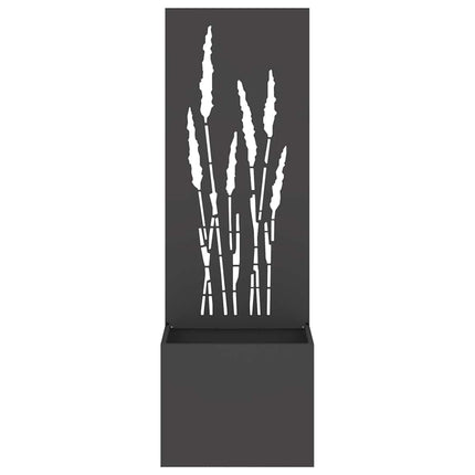 Trädgårds integritetsskärm Svart 50 x 150 cm Kallvalsat stål