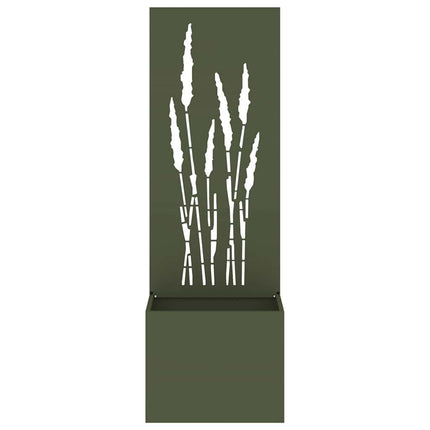 Trädgårds integritetsskärm Olivgrön 50 x 150 cm Kallvalsat stål