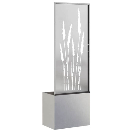 Trädgårds integritetsskärm Silver 50 x 150 cm Rostfritt stål