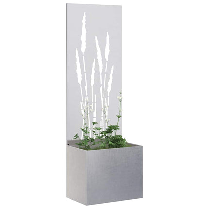 Trädgårds integritetsskärm Silver 50 x 150 cm Rostfritt stål