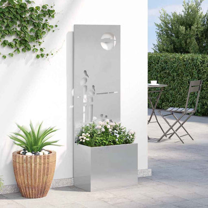 Trädgårds integritetsskärm Silver 50 x 150 cm Rostfritt stål