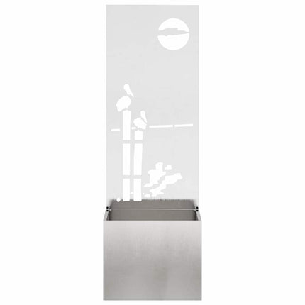 Trädgårds integritetsskärm Silver 50 x 150 cm Rostfritt stål