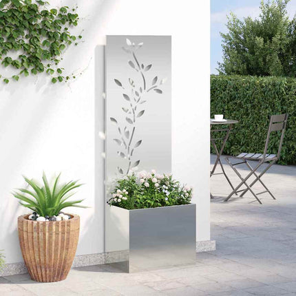 Trädgårds integritetsskärm Blommor Silver 50 x 32 x 150 cm