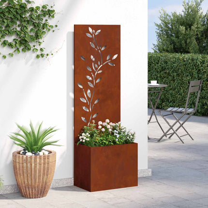 Trädgårds integritetsskärm Rostig 50 x 140 cm cortenstål