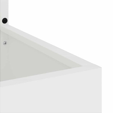 Trädgårds integritetsskärm Vit 50 x 150 cm Kallvalsat stål