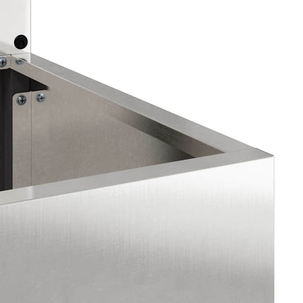 Trädgårds integritetsskärm Silver 50 x 150 cm Rostfritt stål