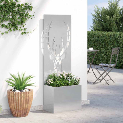 Trädgårds integritetsskärm Silver 50 x 150 cm Rostfritt stål