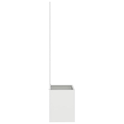 Trädgårds integritetsskärm Vit 50 x 150 cm Kallvalsat stål