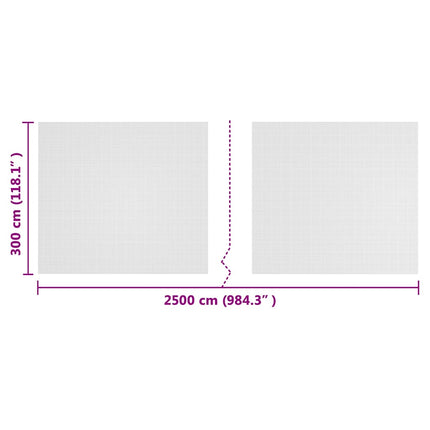 Insektsnät Vit 3 x 25 m polyeten