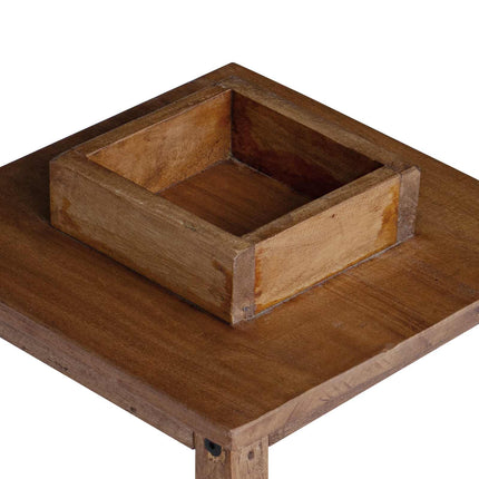 Lykta 3 pcs Naturfärg Mahognyträ