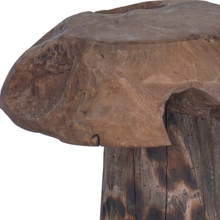 Pall Naturfärg 35 x 35 x 35 cm Massivt teakträ